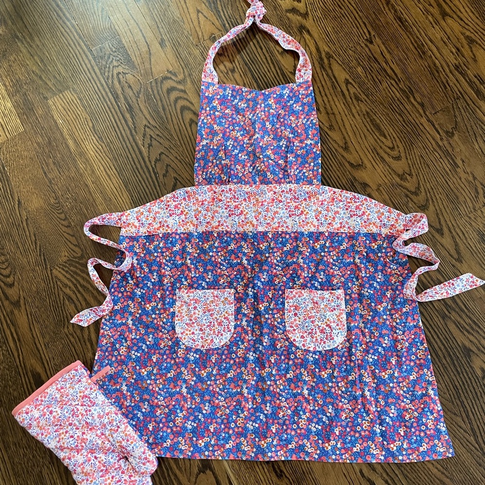 Liberty of London for Anthropologie Apron and Oven Mitt
